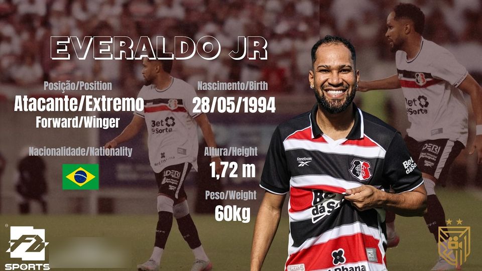 Capa do material de melhores momentos de Everaldo Jr, atacante / extremo