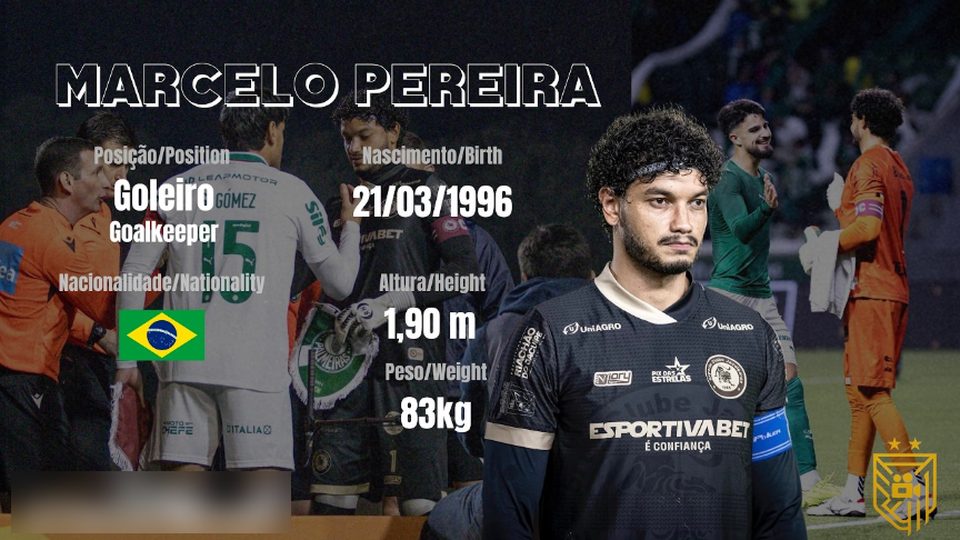 Capa do material de melhores momentos de Marcelo Pereira, goleiro